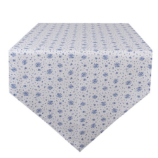 Clayre & EEf Asztali futó - 50x160cm - Blue Rose Blooming lakástextília
