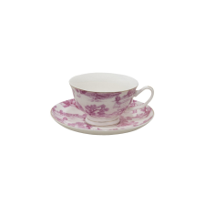 Clayre & EEf CLEEF.6CEKS0001P Porceláncsésze+alj, 250ml, keleti tájas, pink bögrék, csészék
