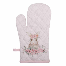 Clayre & EEf Edényfogó kesztyű - 18x30cm - Floral Easter Bunny lakástextília
