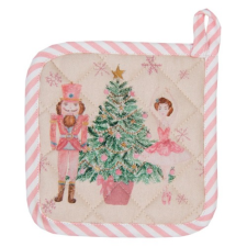 Clayre & EEf Gyerek edényalátét - 16x16cm - Pastel Nutcracker karácsonyi textilia