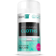Clean IT nedves képernyőtisztító kendő, 100 db tisztító- és takarítószer, higiénia