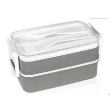 CleanDepo Uzsonnás doboz evőeszközzel Aqua lunch box 2 részes szélesség18xmélység10xmagasság9cm uzsonnás doboz