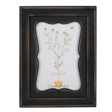  CLEEF.2F1048 Fekete-barna fa képkeret, 18x23/13x18cm fényképkeret