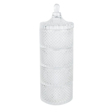  CLEEF.6GL4434 Üvegtároló 4 emeletes, 10x31cm papírárú, csomagoló és tárolóeszköz