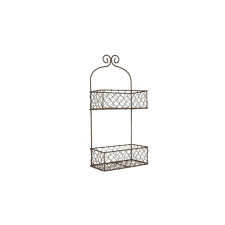  CLEEF.6Y5710 Fém falipolc 2 kosaras, 20x12x45cm bútor