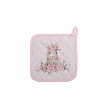 CLEEF.FEB45-1 Edényalátét 20x20cm, 100% pamut, Floral Easter Bunny konyhai eszköz