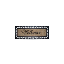 CLEEF.MC029 Lábtörlő Welcome 45X120cm, kókusz,gumis szélű "Welcome" lakástextília