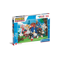 Clementoni 104 db-os Szuper Színes  puzzle - Sonic (27159) puzzle, kirakós