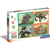 Clementoni 4 Az 1-Ben Supercolor Puzzle Gyűjtemény - Állatkölykök 21532 (21532 CLM)