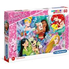 Clementoni 60 db-os Szuper Színes puzzle - Disney Princess Hercegnők (26995) puzzle, kirakós