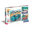 Clementoni Clemenotni: SuperColor Mentőjárművek - 3 x 48 darabos puzzle