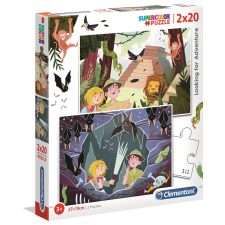 Clementoni Clementoni gyermek puzzle kaland 2x20 darabos puzzle, kirakós