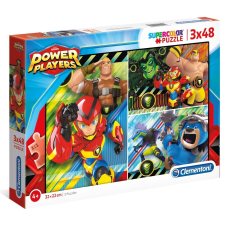 Clementoni Clementoni puzzle Power Players 3x48 darabos puzzle, kirakós