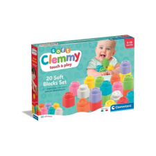 Clementoni - Clemmy - 20 db puha építőkocka (17989) kreatív és készségfejlesztő
