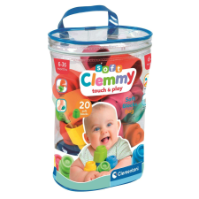 Clementoni Clemmy Baby puha Építőkocka tárolózsákban 20db barkácsolás, építés