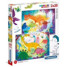 Clementoni Dinoszauruszok Clementoni 2x20 darabos puzzle szett puzzle, kirakós