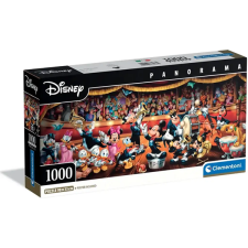 Clementoni Disney – Mickey és barátai zenekarban 1000db-os panoráma puzzle poszetrrel - Clementoni puzzle, kirakós