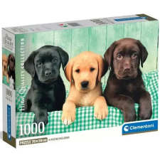 Clementoni Három kis labrador 1000 db-os HQC puzzle poszterrel - Clementoni puzzle, kirakós