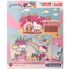 Clementoni Hello Kitty Supercolor 2 az 1-ben puzzle 2×20 db-os – Clementoni puzzle, kirakós