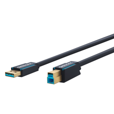 ClickTronic 70090 USB-A apa - USB-B apa 3.0 Nyomtató kábel - Fekete (0.5m) kábel és adapter