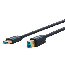 ClickTronic 70092 USB-A apa - USB-B apa 3.0 Adatkábel 1.8m - Szürke (70092) kábel és adapter