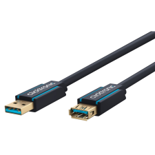 ClickTronic 70119 USB-A apa - USB-a anya hosszabbító 1.8m - Szürke (70119) kábel és adapter