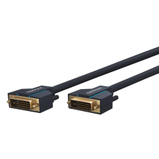 ClickTronic 70333 DVI-D - DVI-D Kábel 3m - Fekete kábel és adapter