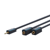 ClickTronic 70491 3.5mm Jack apa - 2x 3.5mm Jack anya Kábel (0.1m) (70491)