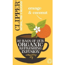 Clipper bio koffeinmentes narancs-kókusz ízesítésű tea 20db tea