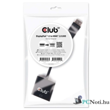 CLUB3D Displayport 1.2 - HDMI 2.0 UHD active adapter kábel és adapter