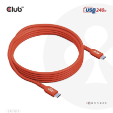 CLUB3D KAB Club3D USB2 Type-C Bi-Directional USB-IF Certified Cable Data 480Mb, PD 240W(48V/5A) EPR M/M 3m / 9.84 ft kábel és adapter