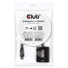 CLUB3D Mini Displayport - D-Sub fekete aktív adapter kábel és adapter