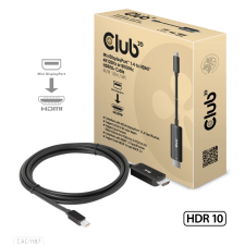CLUB3D Mini DisplayPort HDMI 2.1 Átalakító Fekete 1.8m CAC-1187 kábel és adapter