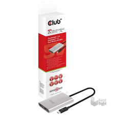 CLUB3D SenseVision Thunderbolt 3 - 2x Displayport HUB kábel és adapter