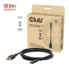 CLUB3D USB 3.0 Type C DisplayPort 2.1 Átalakító Fekete 2m CAC-1563 kábel és adapter