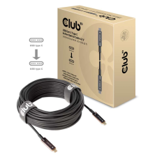 CLUB3D USB-C - USB-C Aktív optikai kábel 20m - Fekete kábel és adapter