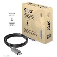 CLUB3D USB Gen2 Type C to HDMI 4K120Hz 8K60Hz HDR10 with DSC1.2 Active Cable M/M kábel és adapter