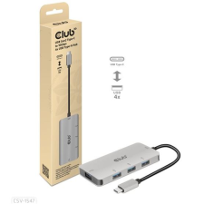 Club 3D Club3D 4 portos USB-C HUB (CSV-1547) (CSV-1547) hub és switch