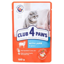 CLUB 4 PAWS macskaeledel bárány szószban 24x100g macskaeledel