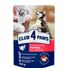 CLUB 4 PAWS Premium Alutasakos Kutyaeledel Pulyka Szószban 100g kutyaeledel