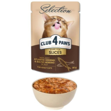  CLUB 4 PAWS selection macskaeledel hering zselében 12x80g macskaeledel