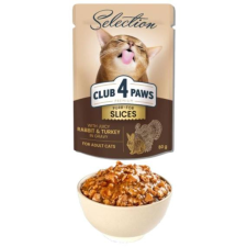  CLUB 4 PAWS selection macskaeledel pulyka &amp; nyúl szószban 12x80g macskaeledel