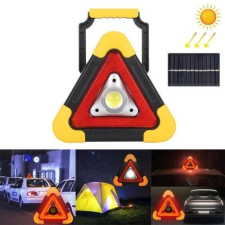 COB LED szolár multifunkciós lámpa elakadásjelző háromszög HB-6608-9 kültéri világítás
