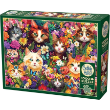 Cobble Hill 1000 db-os Puzzle - Blooming Whiskers (40289) (0625012402897) puzzle, kirakós
