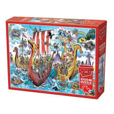 Cobble Hill 1000 db-os puzzle - DoodleTown - Viking Voyage (44505) puzzle, kirakós