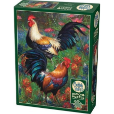 Cobble Hill 1000 db-os Puzzle - Roosters (40188) (0625012401883) puzzle, kirakós
