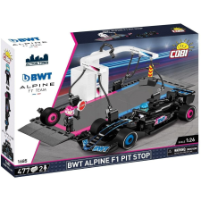 Cobi : BWT Alpine F1 boxutca versenyautóval építőjáték (1685) (5902251016852) autópálya és játékautó