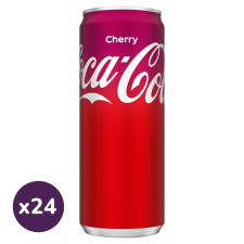 Coca-Cola Cherry cola ízű szénsavas üdítőital cseresznye ízesítéssel (24x330 ml) üdítő, ásványviz, gyümölcslé