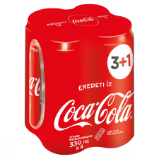  Coca-Cola szénsavas üdítőital 4x0,33 l dobozos üdítő, ásványviz, gyümölcslé
