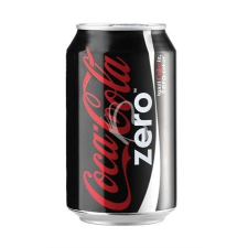 Coca cola Üdítőital, szénsavas, 0,33 l, dobozos, COCA COLA &quot;Coca Cola Zero&quot; üdítő, ásványviz, gyümölcslé